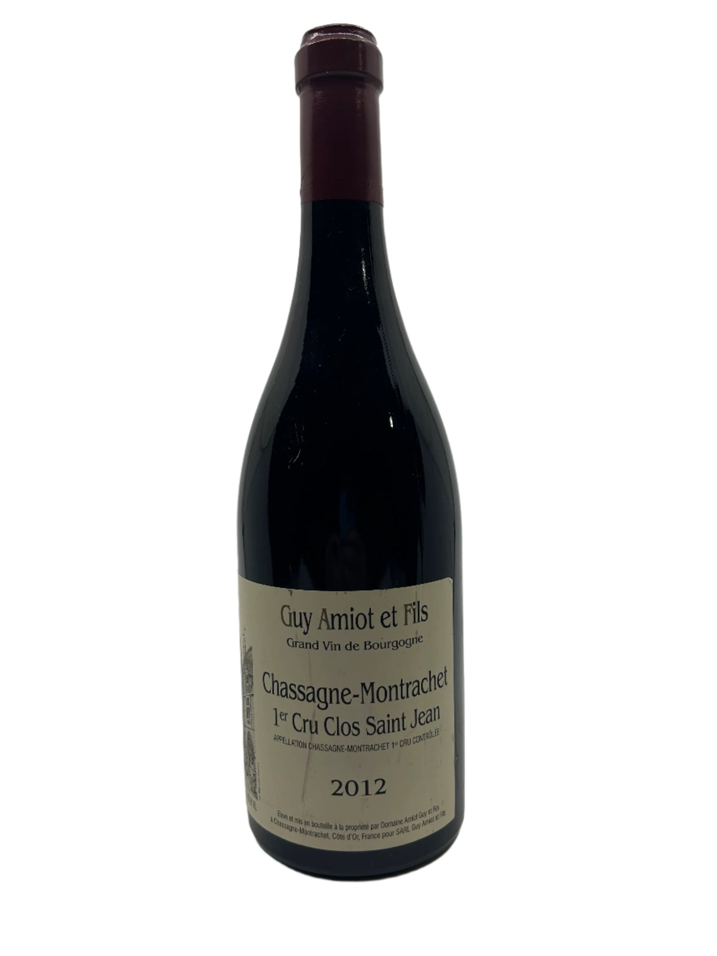DOMAINE AMIOT GUY et FILS, CHASSAGNE-MONTRACHET PREMIER CRU CLOS SAINT JEAN 2012