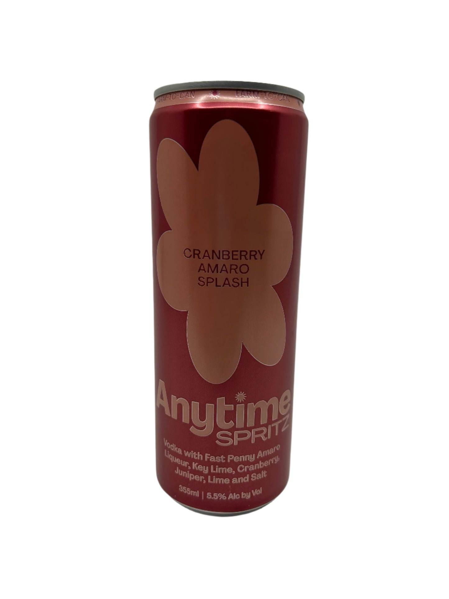 ANYTIME SPRITZ CRANBERRY AMARO SPLASH 355ml
