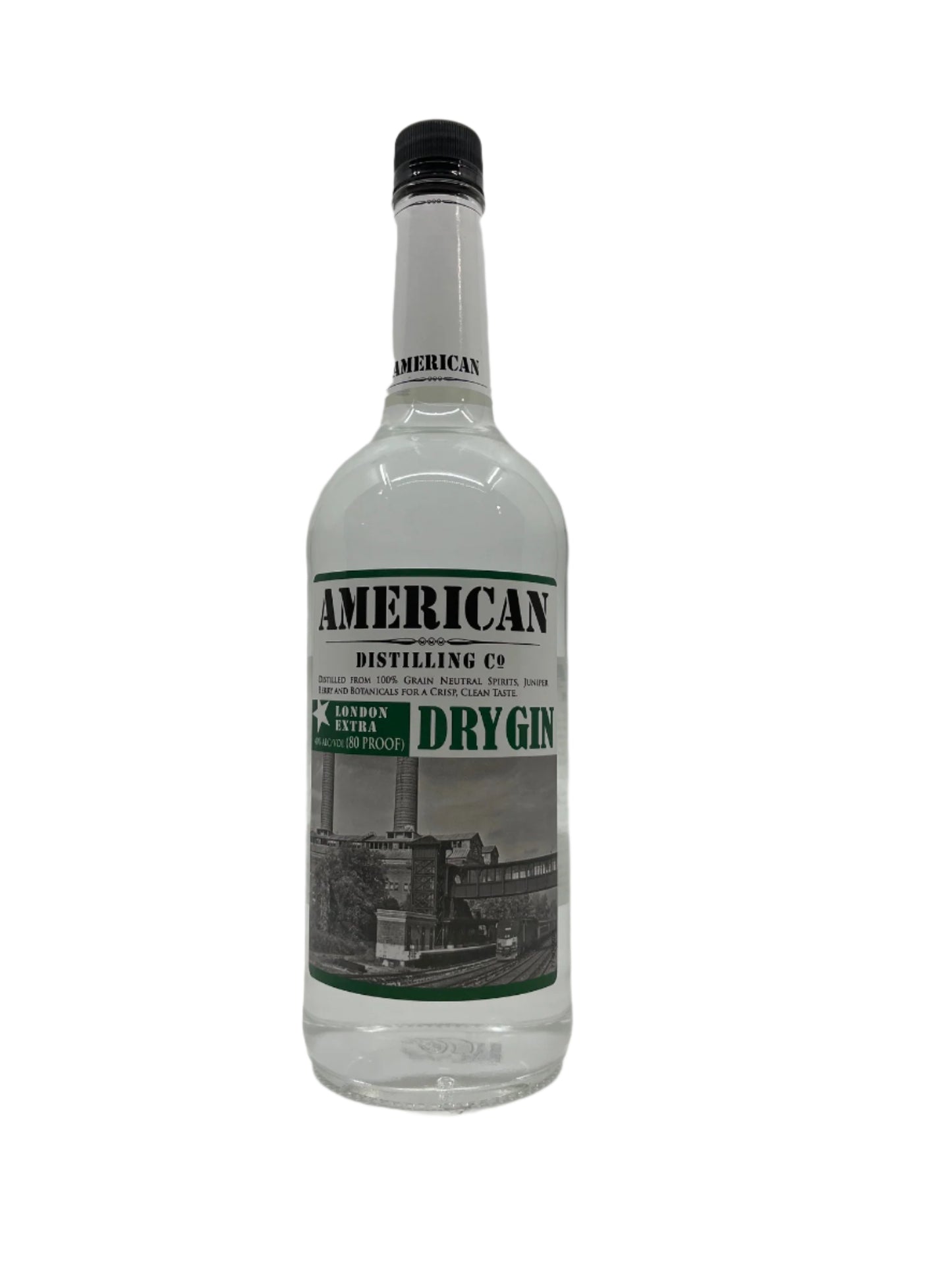 AMERICAN DISTILLING LONDON DRY GIN, N/V, 1.0L
