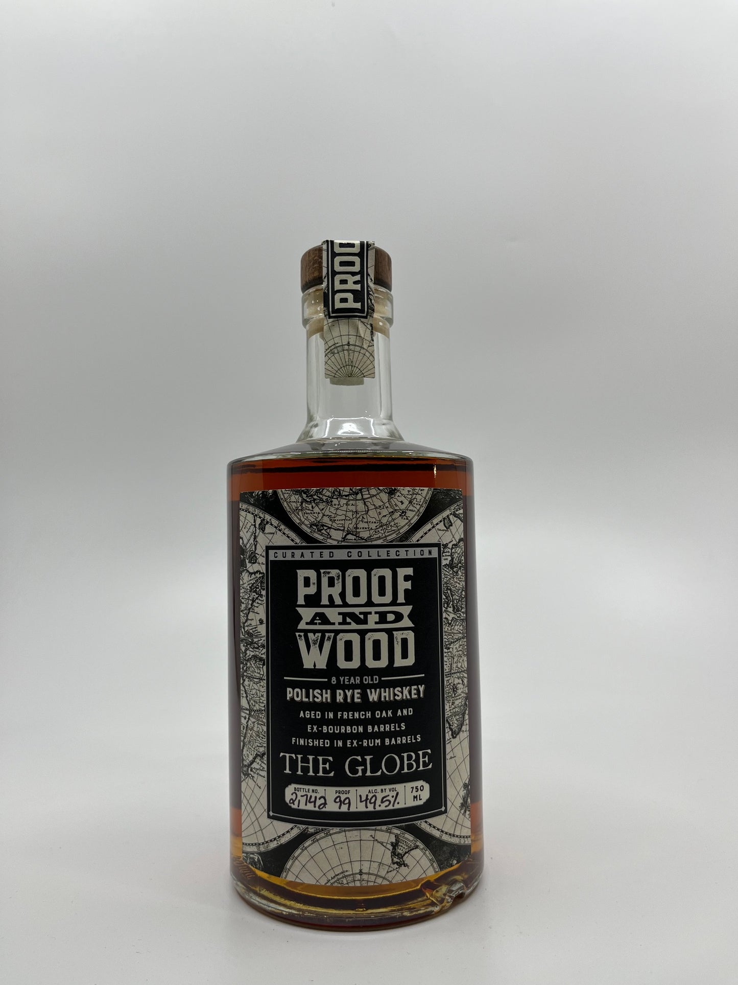 PROOF AND WOOD THE GLOBE, POLISH RYE WHISKEY