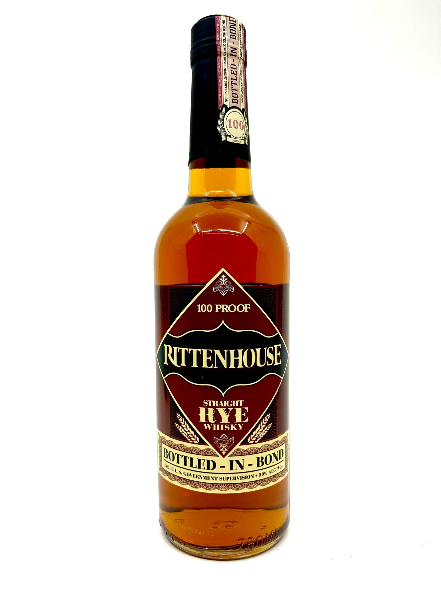 RITTENHOUSE RYE 100 PROOF. BOTTLED-IN-BOND