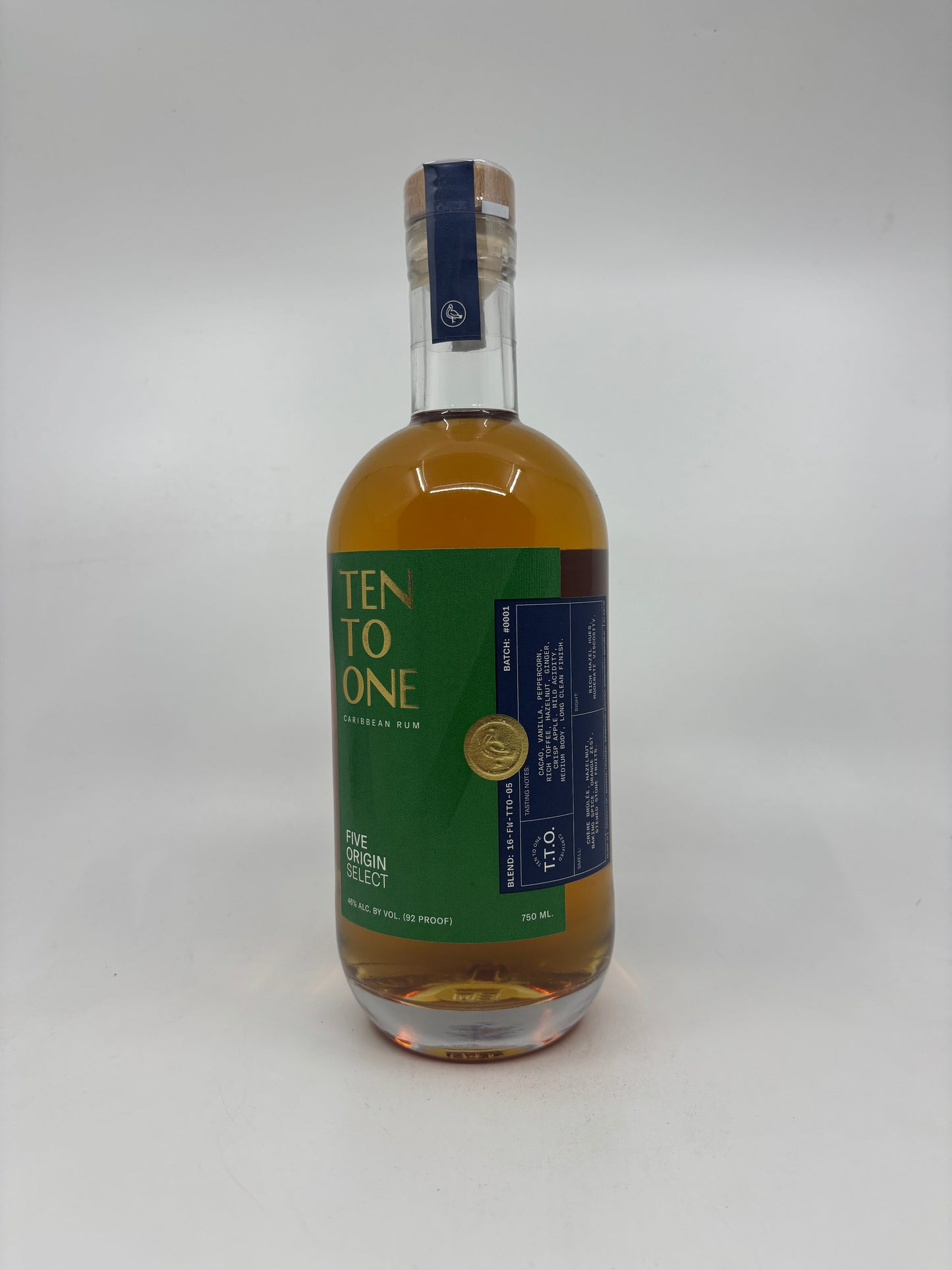 TEN TO ONE FIVE ORIGIN SELECT RUM 750ml
