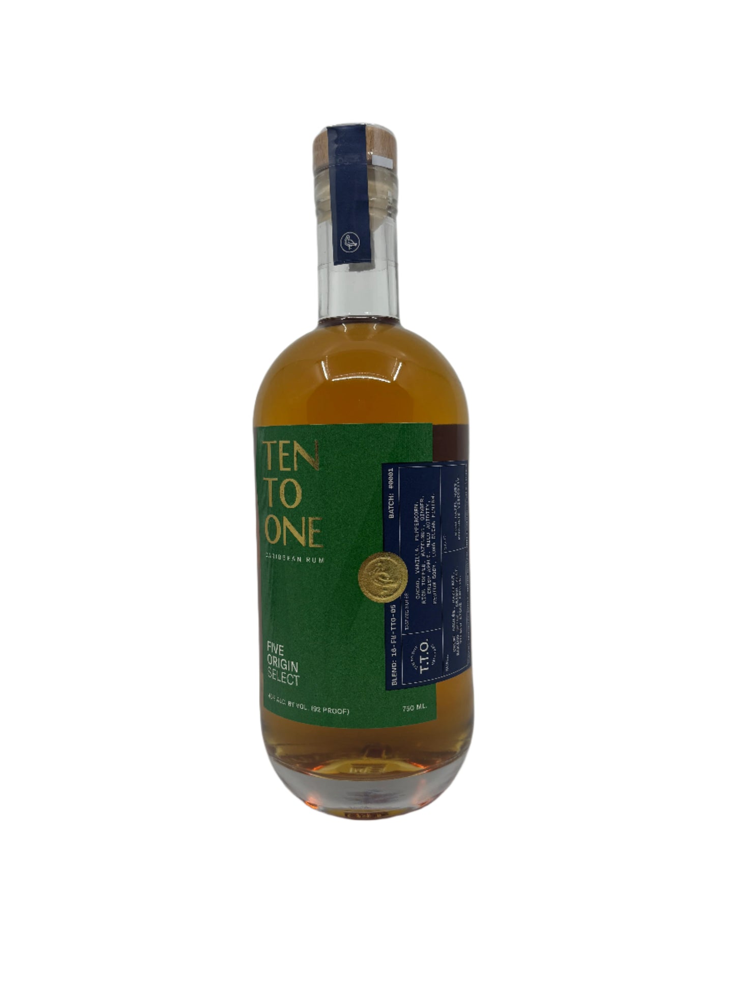 TEN TO ONE FIVE ORIGIN SELECT RUM 750ml