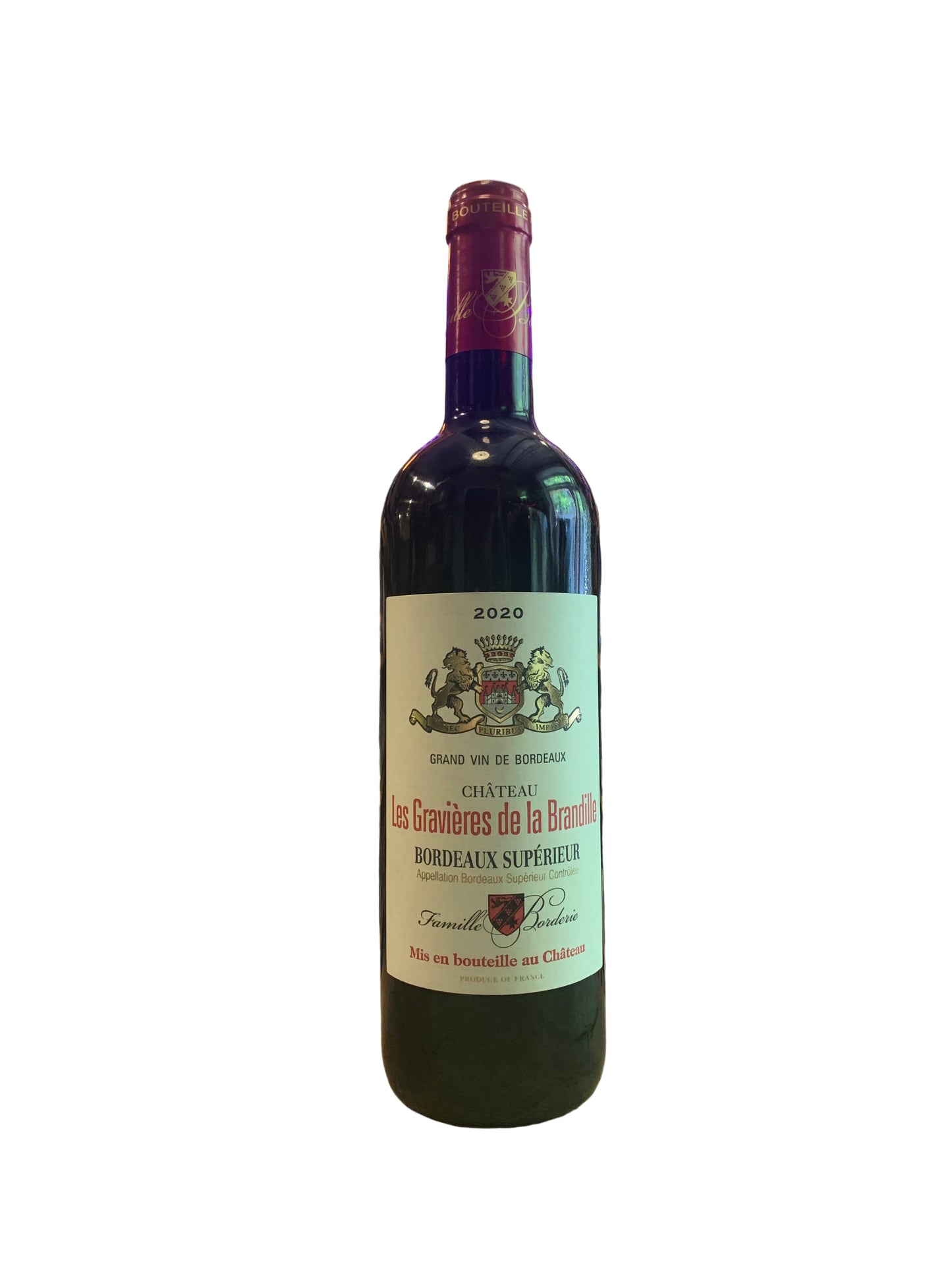 CHÂTEAU LES GRAVIÈRES DE LA BRANDILLE BORDEAUX SUPÉRIEUR 2020 750ml - Wine Nexus