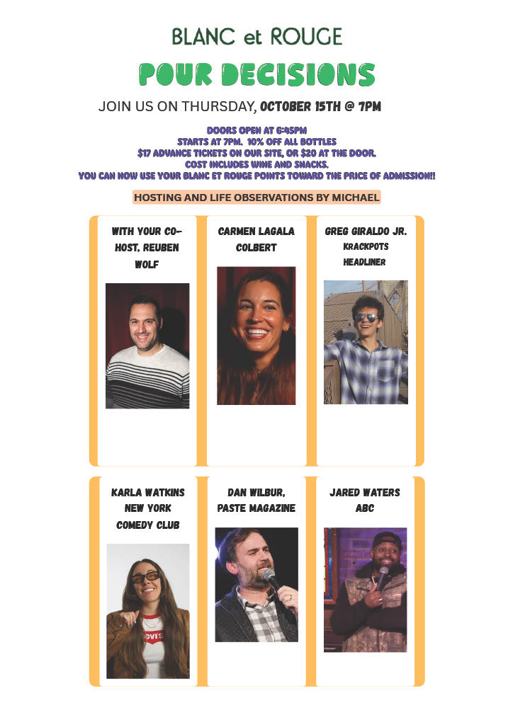 POUR DECISIONS: A Comedy Night