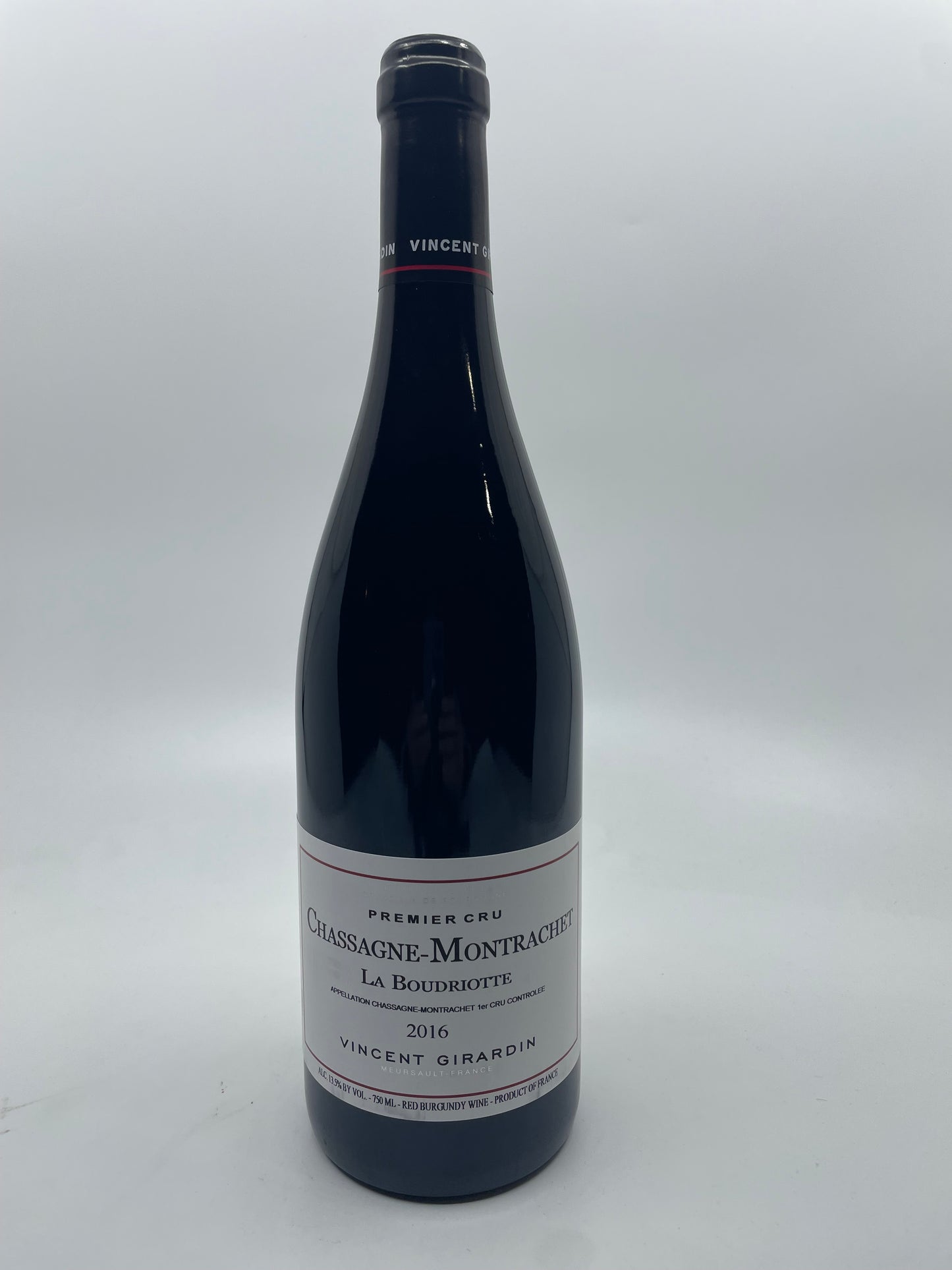 VINCENT GIRARDIN, CHASSAGENE-MONTRACHET ROUGE. PREMIER CRU LA BOUDRIOTTE 2017