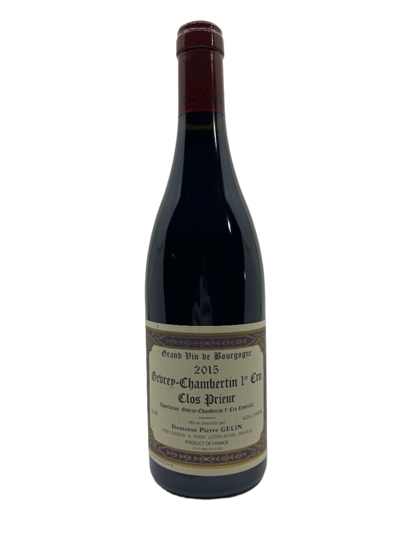 2015 DOM. PIERRE GELIN. GEBREY-CHAMBERTIN 1 er CRU