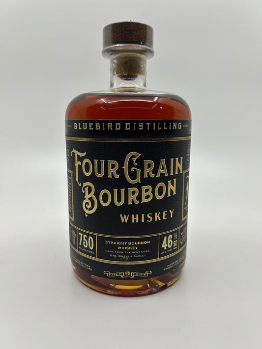 BLUEBIRD DISTILLING. FOUR GRAIN BOURBON WHISKEY