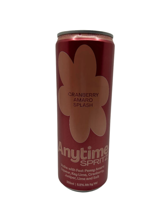 ANYTIME SPRITZ CRANBERRY AMARO SPLASH 355ml