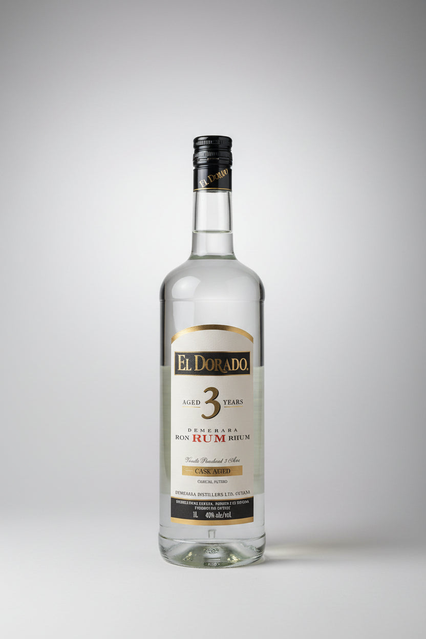 EL DORADO 3YEAR WHITE RUM,  LITER