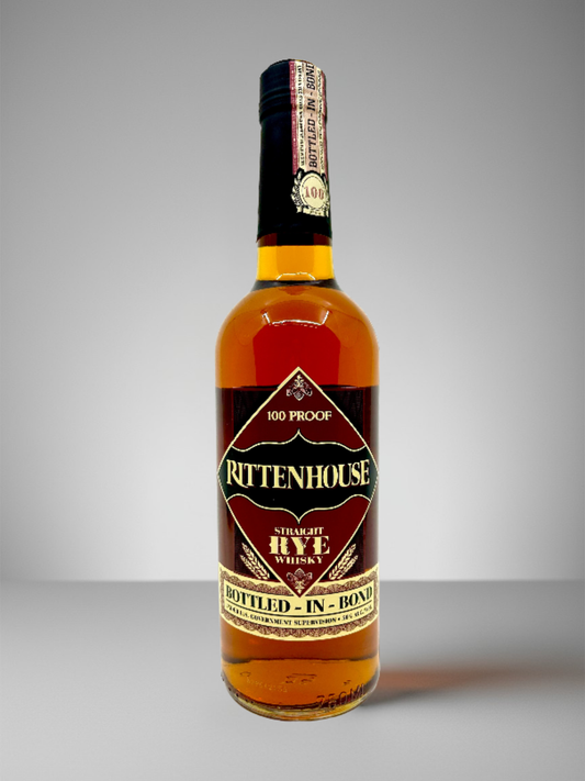 RITTENHOUSE RYE 100 PROOF.  BOTTLED-IN-BOND
