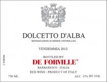 DeForville - Dolcetto d'Alba 2020 (750ml) (750ml)